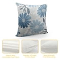 thumbnail image 4 of COMIO  Blue Grey Flower Pillow Covers  Abstract Flowers Decorative Throw Pillows Case Square Cushion Cover for Couch Bed Livingroom Farmhouse Decoration, 4 of 5