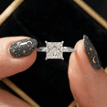 thumbnail image 4 of Diiro Elegant Princess Cut Ring, VVS1 Moissanite Engagement Ring, 14K Vermeil Yellow Gold Solitaire Ring, Wedding Promise Ring, Anniversary Gift for Her, 4 of 8