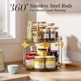 thumbnail image 5 of ROSSNY 2 Pack 2 Tier Lazy Susan Turntable Organizer 10.6'' Rotating Spice Rack Organization for Cabinet, Kitchen, Pantry, Countertop, Bathroom, Vanity, Medicine Cabinet Organizer, Amber, 5 of 7