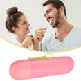 thumbnail image 3 of Portable Toothbrush Case Traveling Toothbrush Holders Case Plastic Pink 7.87"x2.36"x1.38", 3 of 7