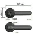 thumbnail image 2 of Fingerprint Electronic Door Lock - Biometric Door Handle with Keys - Security A_Special Gift 1130, 2 of 5