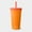 Orange/Spice, variant on Reusable Silicone Straw Cup and Tumbler, 16oz