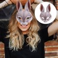 thumbnail image 3 of Creative Half Face Rabbit Mask Funny EVA Rabbit Ear Decor for Party Festival Club 1 Set White, 3 of 9