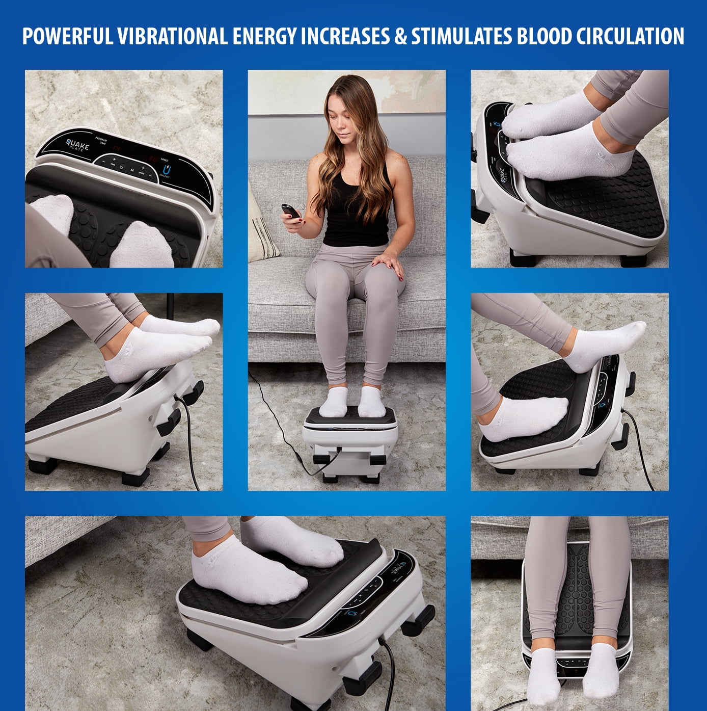 Foot Muscle Massager by Quake Plate - Deep Tissue Massager to Relax Feet