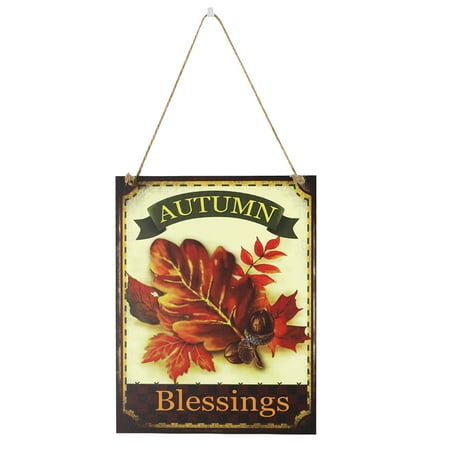 

Veki Country Style Autumn Wooden Wall Hangings Listing Harvests Festival Pumpkin Maple Leaf Scene Layout Decorations Autumn Pendant Cute Things for Cars