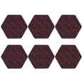 thumbnail image 2 of Fuzoiu Music Print Leather Coasters Set,Drink Coasters Set of 6,for Tabletop Protection, Durable PVC Coasters,Home Décor and Housewarming Gift,Hexagon, 2 of 7