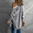 thumbnail image 5 of DHFJKG Women Knitted Cardigan Longline Solid Color Open Front Sweater Wrap Draped Outerwear Soft Loose Fit Trendy Coat, 5 of 6