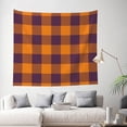 thumbnail image 2 of Daiia Fall Buffalo Plaid Pattern Tapestry 60x51 Inches Wall Hanging Tapestry Artistic Wall Hanging Bedroom Wall Decor Living Room Tapestry Dorm Room Decor, 2 of 9