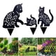 thumbnail image 5 of Inteprter Gato de Metal gatito estatua de Metal clavija 2D de gato decoración de inserción de suelo para decoración regalo mansión Almacenamiento y organización del hogar, 5 of 6