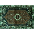 thumbnail image 1 of Ahgly Company Indoor Rectangle Persian Turquoise Blue Traditional Area Rugs, 7' x 9', 1 of 4