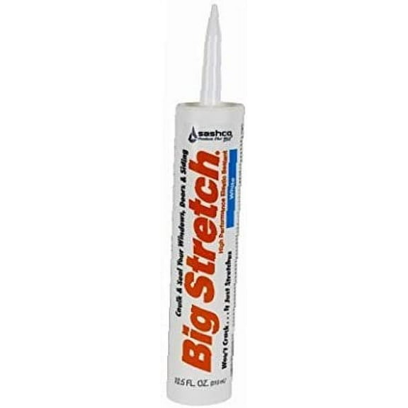 Sashco Big Stretch Caulk - Super Stretch Caulk - 1 Cartridge, 10.5-Ounce, White