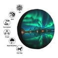 thumbnail image 4 of Fotbe Northern Lights Funda de Llanta de Repuesto con Estampado, Engrosada, Ajuste Universal para Jeep, Remolque, RV, SUV, Camión-14 inch, 4 of 6
