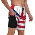 thumbnail image 2 of Balery USA Canada Flag Bañador para hombre, shorts de playa de secado rápido con entrepierna y forro de compresión-XX-Large, 2 of 6
