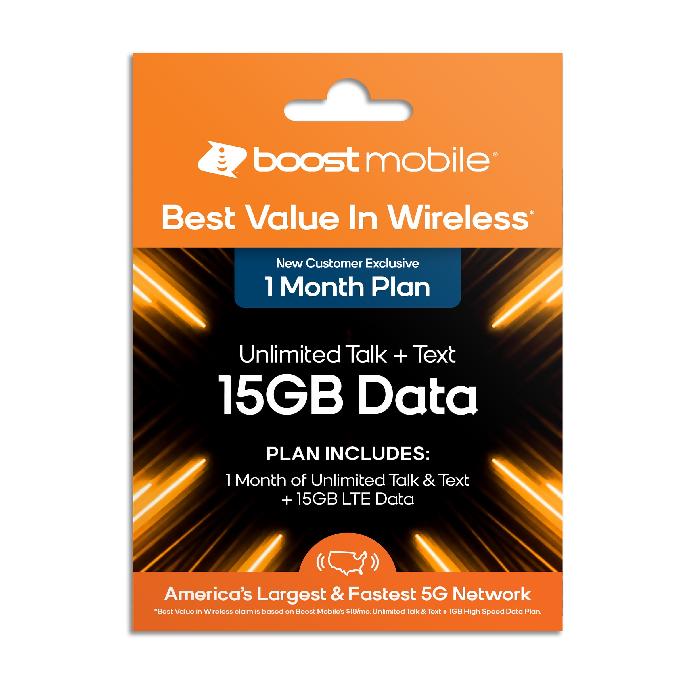 Boost Mobile 1 Mo/15GB SIM