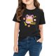 thumbnail image 2 of Blusas y camisas de manga corta con cuello redondo para niños y niñas, camisetas gráficas de manga corta, blusas con estampados bonitos para la temporada escolar., 2 of 9