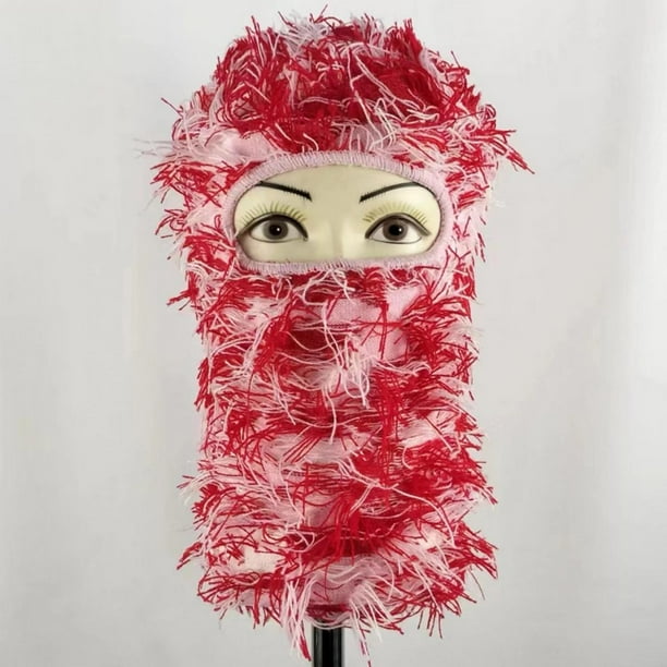 Gorro Cola Pasamontañas de invierno para hombre Rosa
