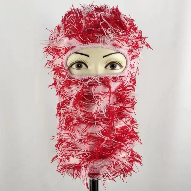 Gorro de invierno con capucha pasamontañas, gorros térmicos con capucha, pasamontañas, máscara de esquí, máscara facial completa para esquí, ciclismo, rosa shamjiam Pasamontañas de invierno para hombre
