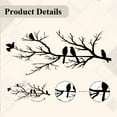 thumbnail image 4 of ESTART Metal Birds Wall Art, Metal Vivid Birds on Branch Silhouette Wall Decor Black Leaves with Bird Outdoor Hanging Wall Sculpture for Home Balcony Garden (Small), 4 of 9