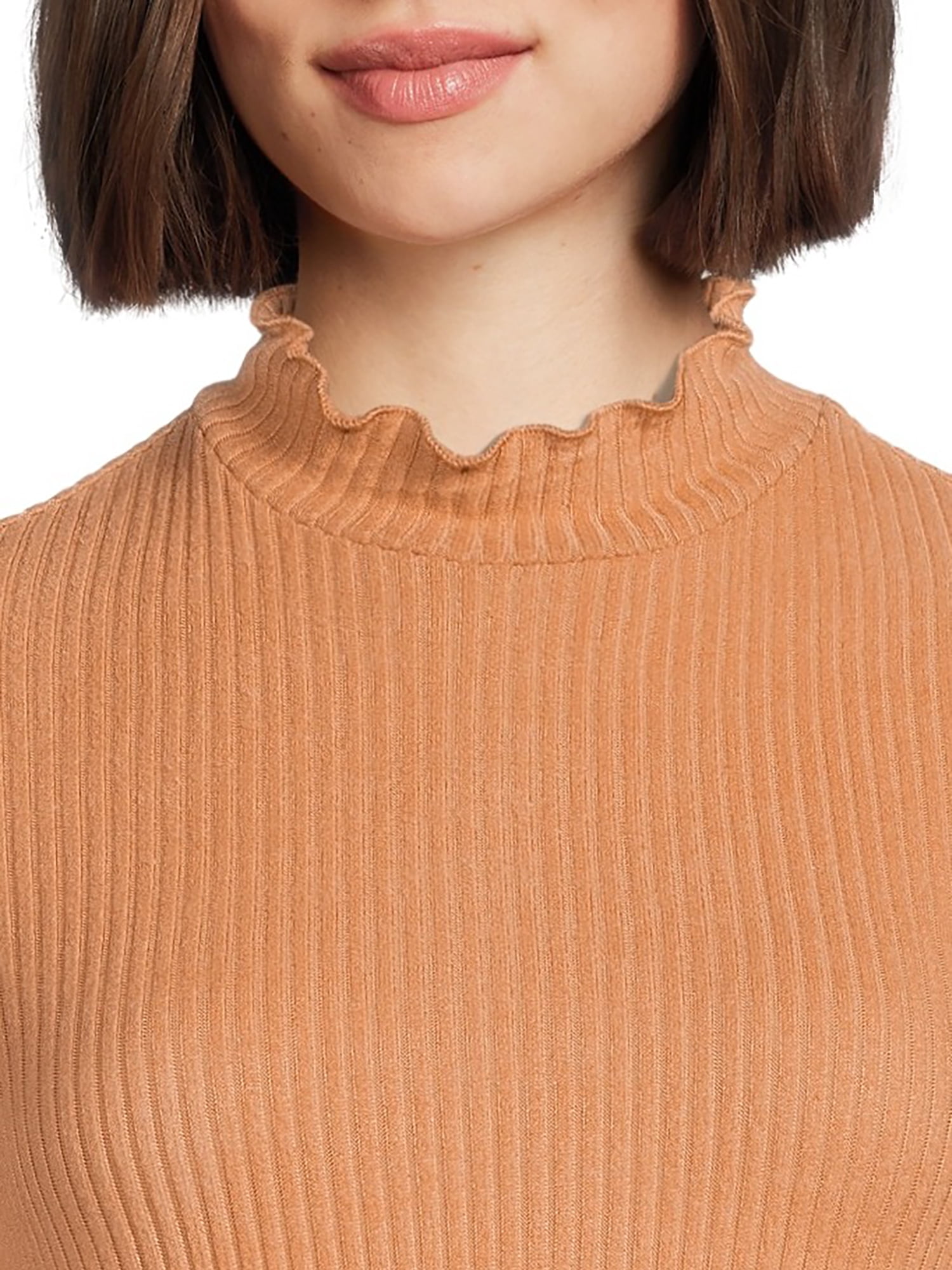 Self Esteem Juniors Mock Neck Ribbed Top