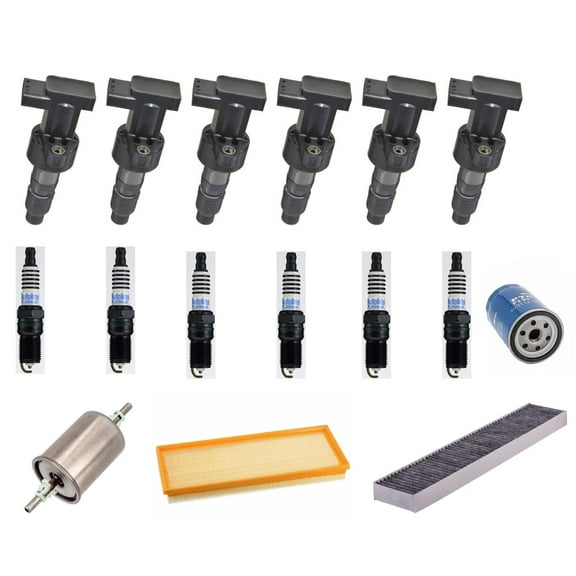 Ignition Coils Spark Plugs Filters Tune Up Kit for Jaguar X-Type 3.0L V6 01-08