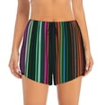 thumbnail image 4 of Lsque Colorful Stripes Printed Women's Running Shorts with Liner Pockets,Elastic Quick Dry Workout Athletic Gym Yoga Shorts,Womens High Waist Shorts-X-Large, 4 of 9