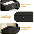 thumbnail image 3 of 12-Drawer Wood Dresser, 63" Extra Wide TV Stand - Solid Wood Storage for Bedroom/Living Room, Holds 65" TV, Modern Chest of Drawers Black, 3 of 7