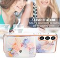 thumbnail image 7 of For Samsung Galaxy S24 Plus Marble Patterned Case with Card Holder, Back Folio Kickstand PU Leather + Soft Crystal Bumper Edge, Magnetic Clasp Back Cover For Samsung Galaxy S24 Plus,Marble #1, 7 of 7