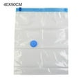thumbnail image 3 of Transparent Vacuum With Valve Bag Folding Compressed Space Saving Clothes Storage Large Plastic Compression Empty Bag, 3 of 6