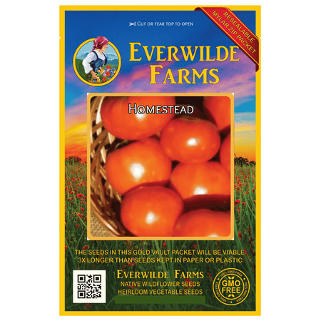 Everwilde Farms - 100 Homestead Heirloom Tomato Seeds - Gold Vault Jumbo Bulk Seed