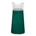 thumbnail image 4 of IROINNID Shift Dress For Women Regular Sleeveless Casual Loose Lace Panel Dress Round Neckline Solid Color Dress, 4 of 5