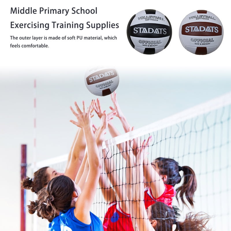 Size 5 Volleyball Professional Volleyballs Middle Primary School Training Soft PU Leak-proof Beach Balls Coffee