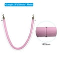 thumbnail image 2 of Uxcell 3.9 Feet Pink Velvet Stanchion Rope, Crowd Control Barrier Rope with Snap Hook, Golden, 2 of 6