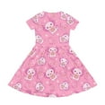 thumbnail image 3 of Uourmeti Girls Axolotl Short Sleeve Dress Size 7-8 Summer Soft Crew Neck Midi Dresses Lightweight Loose Swing Dress with Pockets, 3 of 6