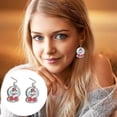 thumbnail image 5 of Christmas Wooden Printed Drop Earrings for Unique Holiday Style, 5 of 5