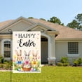 thumbnail image 2 of Happy Easter Bunnies With Eggs And Flowers Garden Flag For Home Outdoor Garden Yard Decor 12x18 Inch, 2 of 5
