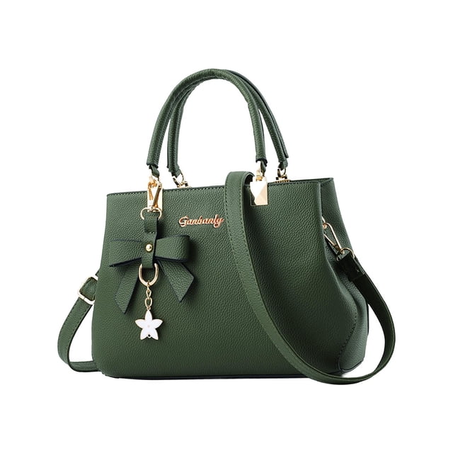 Bolso de mujer, bolso de hombro, bolso de hombro de moda con asa superior, bolso de hombro informal tipo hobo, bolso grande Verde