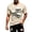Beige-1, variant on Halloween T Shirts for Men Short Sleeve Crewneck Casual Skull Graphic Tee Shirt