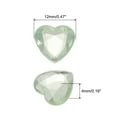 thumbnail image 2 of 60 Pcs Acrylic Heart Rhinestone 12mm Flat Back Plastic Gems Jewelry Stickers for Craft Bead, Light Green, 2 of 7