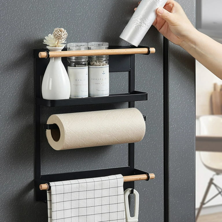 4-in-1 Wall Mount Paper Towel Holder Organizer Kitchen Storage