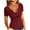 Wine, variant on Women's Summer Tops Slim Fitted Short Sleeve Cut V Neck Plain Tshirts Blouses Base Going Out Tees (XL, Wine)