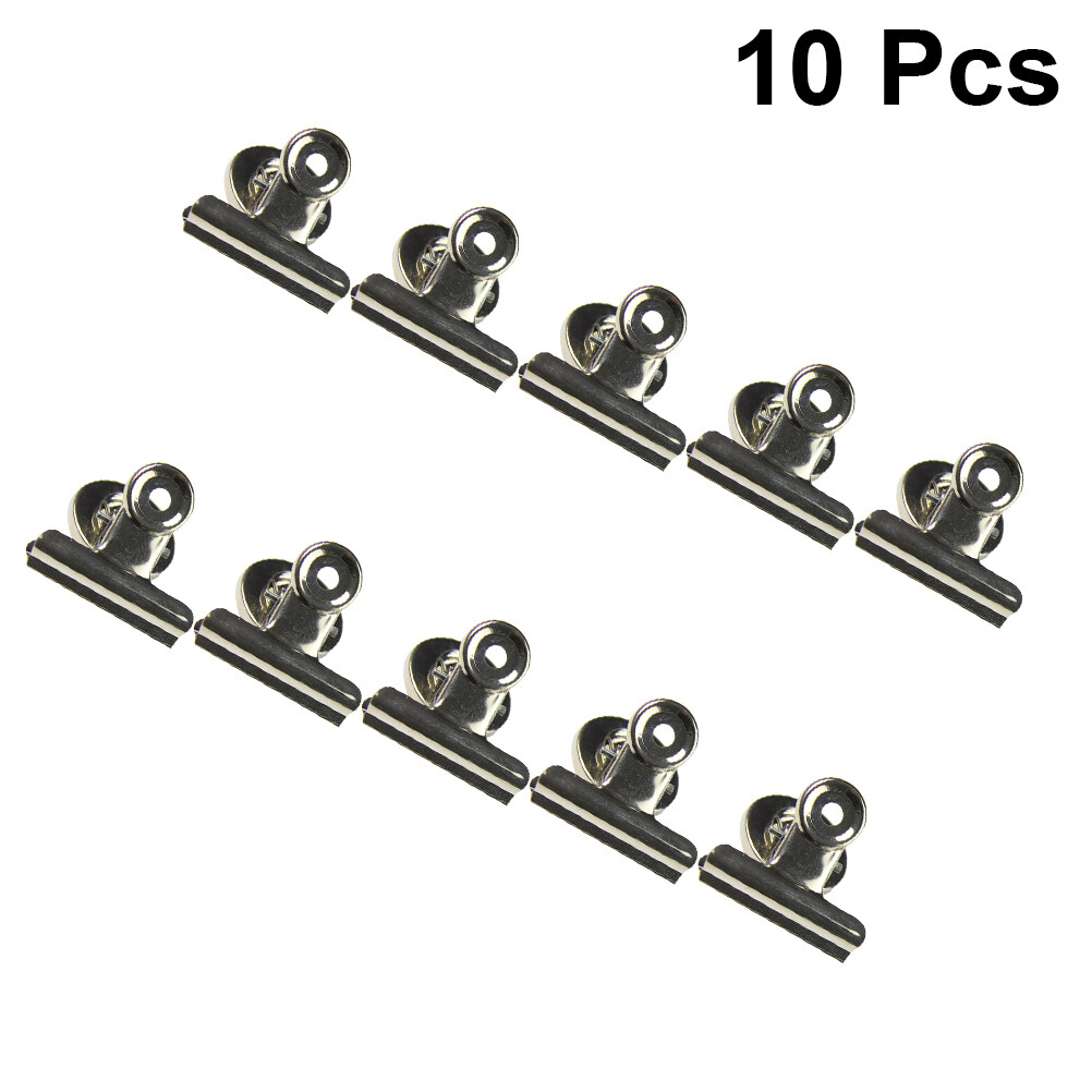 10Pcs Refrigerator Clips Metal Paper Clips Clip Food Bag Clip