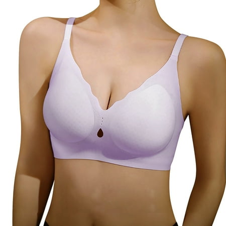 Clearance! Minimizer Bras For Women Strapless Silicone Adhesive Bra Backless Bra For Women Breathable Reusable Sticky Bras With Adjustable Closure Perfect For Dresses/Tube Tops/Eveni Purple L