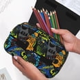 thumbnail image 6 of Rateoe Off-Road Vehicle Pattern Double Clamshell Pen Case, Storage Organizer with Two Zipper Compartments– Holds Up to 50 Pencils & Pens, 6 of 7