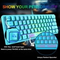 thumbnail image 5 of ZIYOU LANG K61 60% Percent Gaming Keyboard, Compact RGB Chroma Backlit STK61-Wired Mechanical Feel Membrane Keyboard, UK Layout Pro Mini 62 Keys, Waterproof, for PS4 XBOX PC Laptop Mac/Blue, 5 of 5
