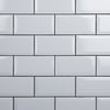 SomerTile Crown Heights Beveled Glossy 3"x6" White Ceramic Wall Tile (6.03 sq. ft. /Case)