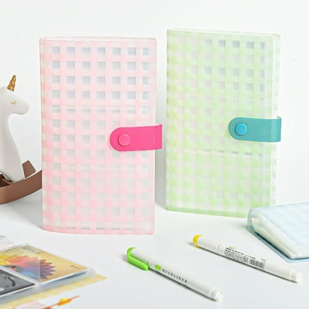 Viveous Portable Card Holder,Matte 240 Card Storage Book with Secure Button Closure Pocket Photocard Album Photo and Name Card Organizer for Travel