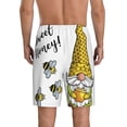 thumbnail image 2 of Balery Gnome Sweet Honey Men's Cotton Knit Pajama Shorts Waistband & Pockets,Short Pajama Pants-X-Large, 2 of 8
