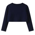 thumbnail image 6 of Mooqilaa Girls Knitted Cardigans, Open Front Lightweight Cropped Long Sleeve Kids Cardigan Sweaters Navy Size 1-2 T, 6 of 6