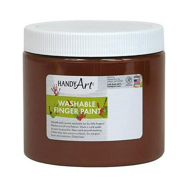 Rock Paint & Handy Art RPC241050-6 Peinture pour Doigts Lavable Marron, 16 oz - 6 Chacun