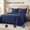 Navy, variant on Witaxima 3 Piece Reversible Bedspread Set White Full/Queen, Oversized Quilted Medallion Design, Hypoallergenic Polyester Filling, Ultra-Soft Microfiber, Machine Washable